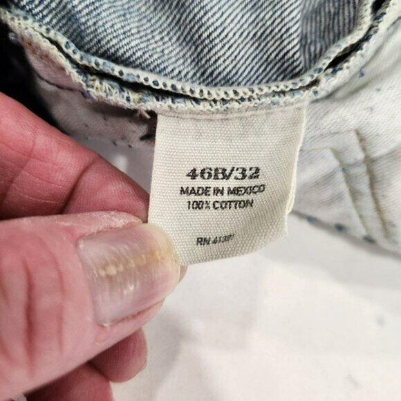 Vintage Polo Ralph Lauren Jeans Mens 46x32 Blue Big Straight Leg *Mexico - Picture 7 of 16